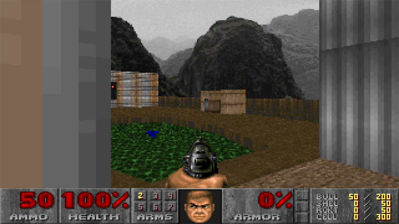 Doom running on OxideBSD